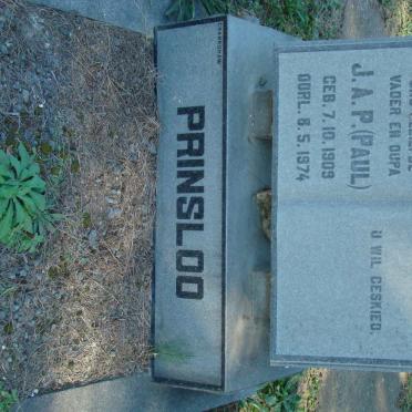 PRINSLOO J.A.P. 1909-1974