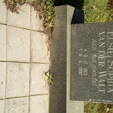 WALT Elsie Sophia, van der nee VAN ROOYEN 1913-1992