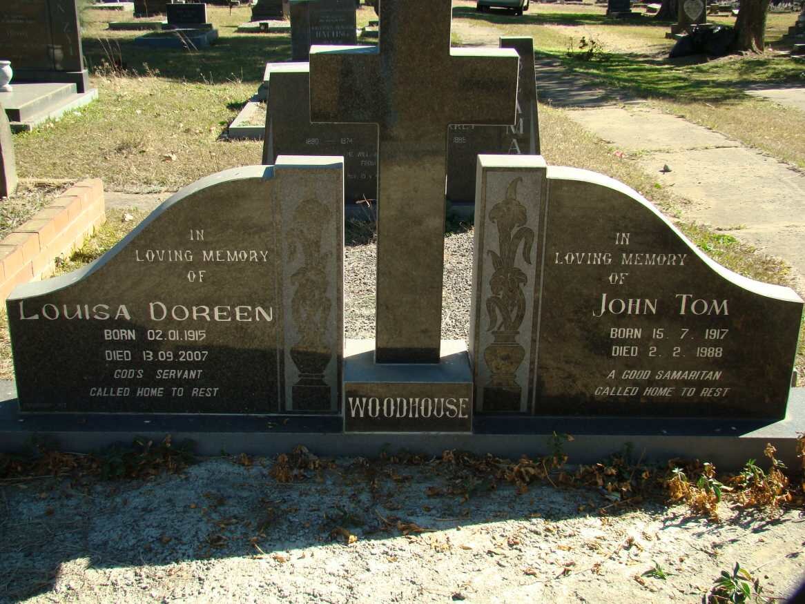 WOODHOUSE John Tom 1917-1988 &amp; Louisa Doreen 1915-2007