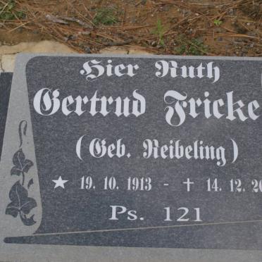 FRICKE Gertrud nee REIBELING 1913-2008