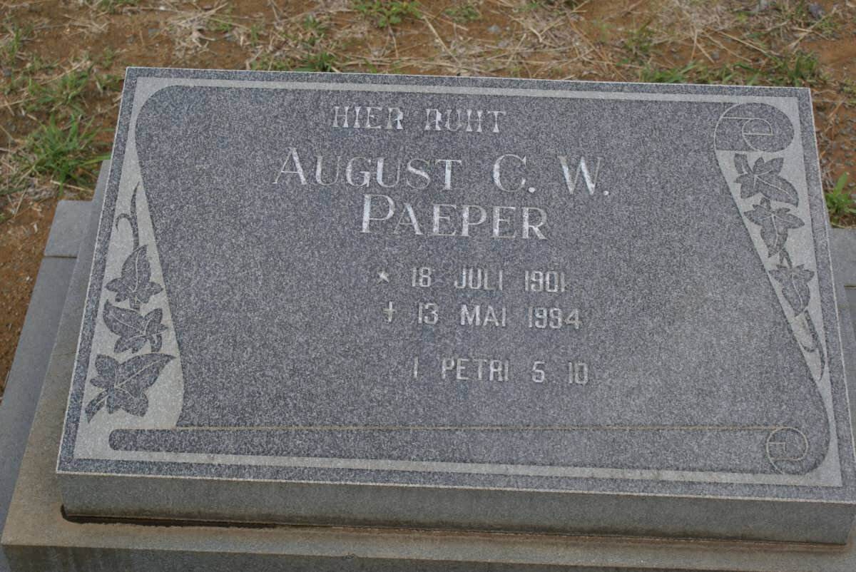 PAEPER August 1901-1994
