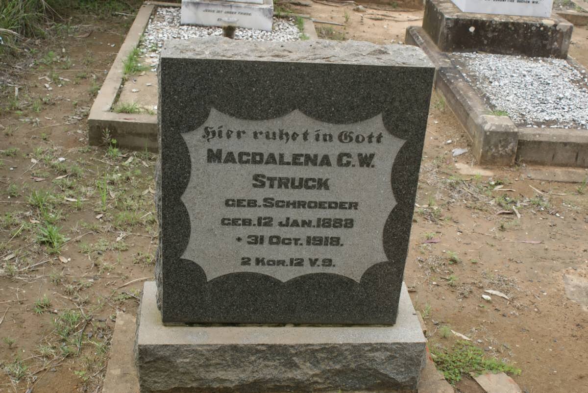 STRUCK Magdalena C.W. nee SCHROEDER 1888-1918
