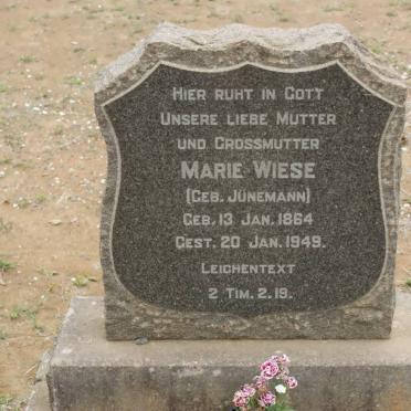 WIESE Marie nee JUNEMANN 1864-1949