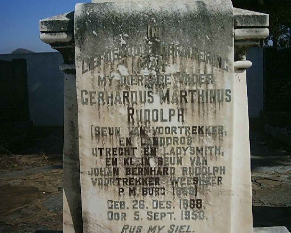 RUDOLPH Gerhardus Marthinus 1868-1950