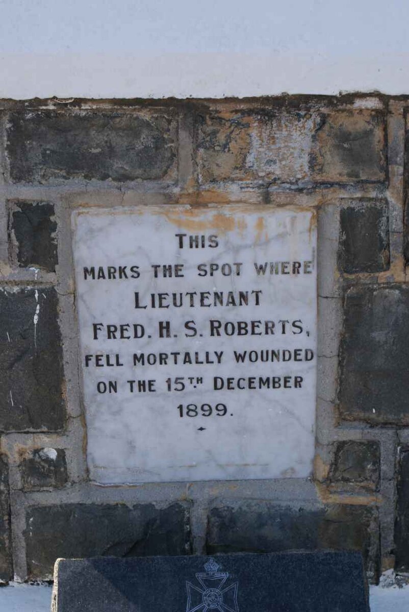 Marker of the spot where Lieut Fred H.S.Roberts fell 