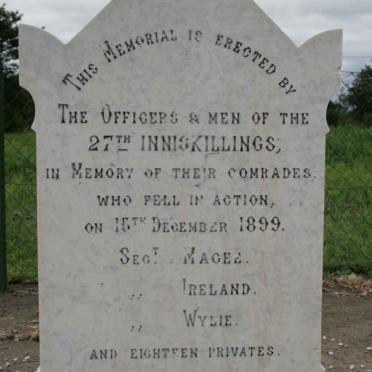 05. Memorial stone - 27th Inniskillings - 1899 