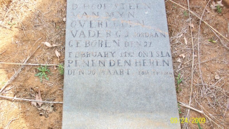 JORDAAN G.J. 1792-1866