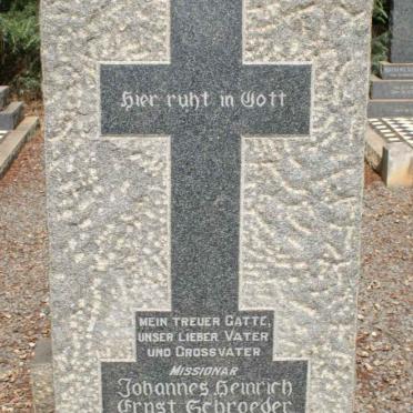 SCHROEDER Johannes Heinrich Ernst 1873-1960