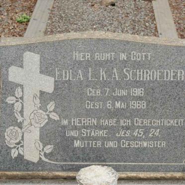 SCHROEDER Edla L.K.A.1916-1968