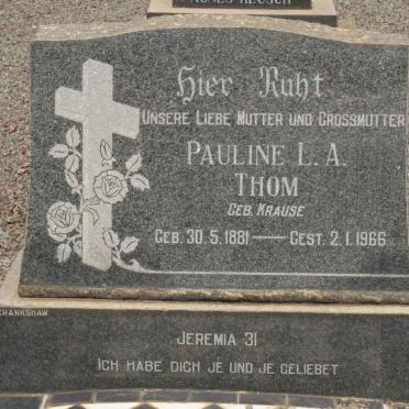 THOM Pauline L.A. nee KRAUSE 1881-1966