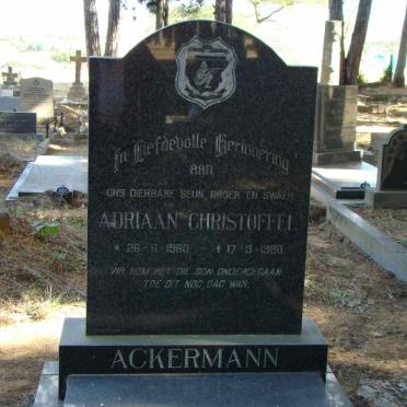 ACKERMANN Adriaan Christoffel 1960-1980