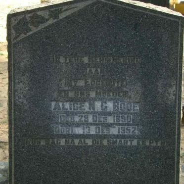 BODE Alice N.C. 1890-1952