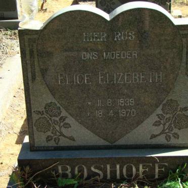 BOSHOFF Elice Elizabeth 1939-1970