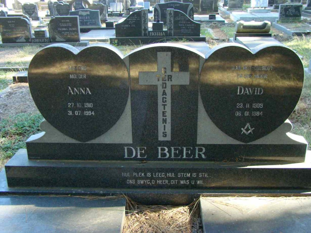 BEER David, de 1909-1984 &amp; Anna 1910-1994