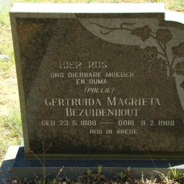 BEZUIDENHOUT Gertruida Magrieta 1888-1988