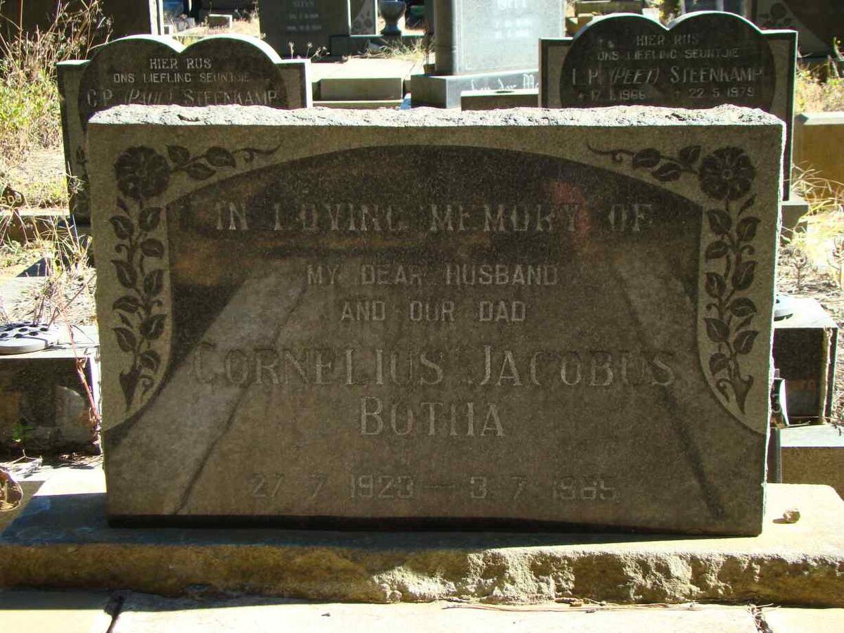 BOTHA Cornelius Jacobus 1923-1965