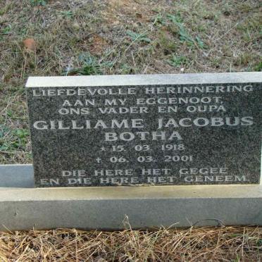 BOTHA Gilliame Jacobus 1918-2001