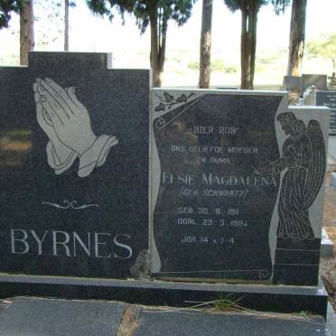 BYRNES Peter 1908-1981 &amp; Elsie Magdalena SCHWARTZ 1911-1984 