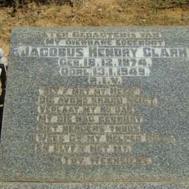 CLARK Jacobus Hendry 1874-1949
