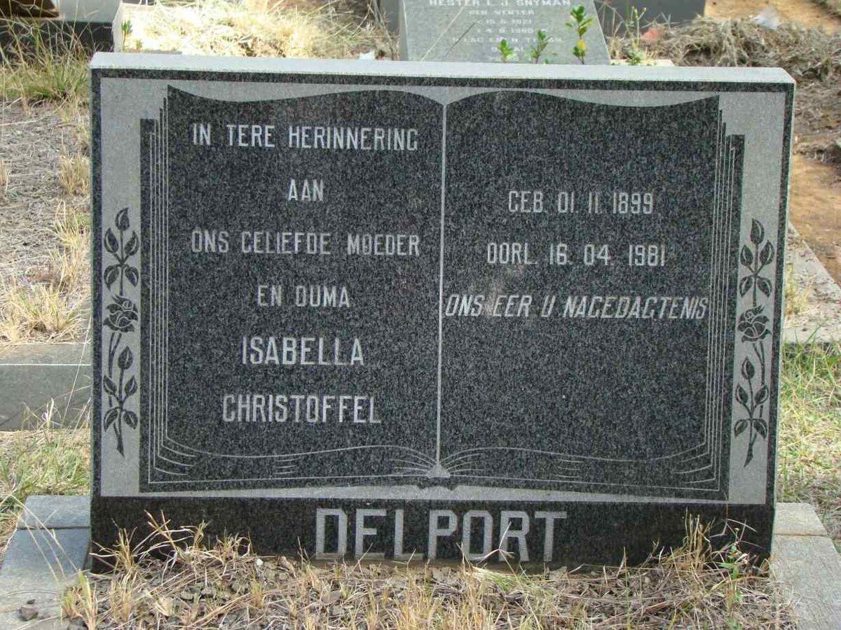 DELPORT Isabella Christoffel 1899-1981
