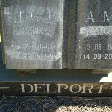 DELPORT J.G.B. 1912-1992 &amp; A.M. 1922-2005