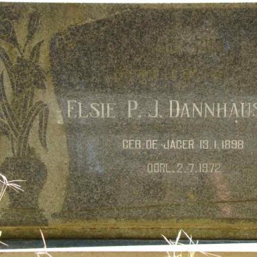 DANNHAUSER Elsie P.J. nee DE JAGER 1898-1972