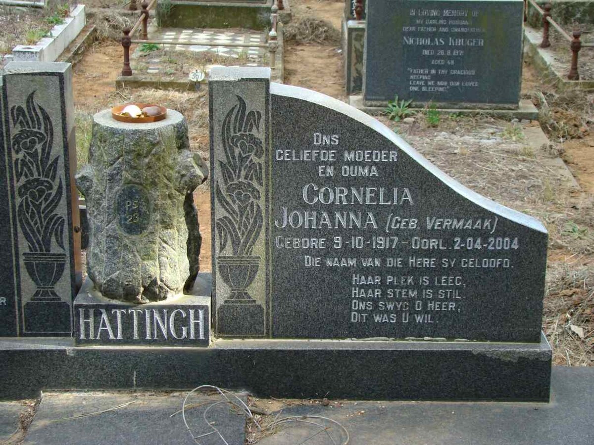 HATTINGH Cornelia Johanna nee VERMAAK 1917-2004
