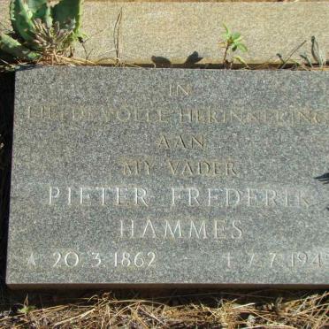 HAMMES Pieter Frederik 1862-1945