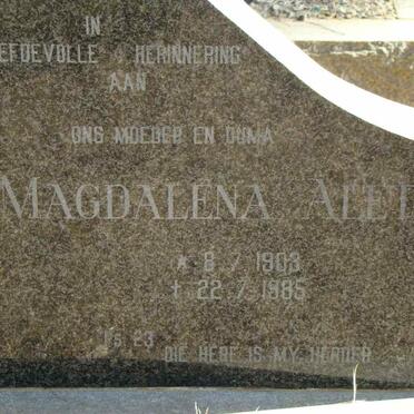 JOUBERT Magdalena Aletta 1903-1985