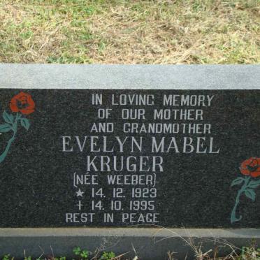 KRUGER Evelyn Mabel nee WEEBER 1923-1995