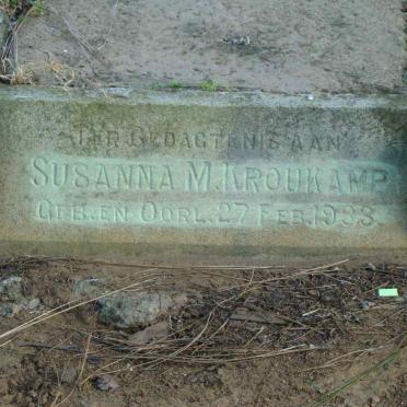KROUKAMP Susanna M. 1933-1933