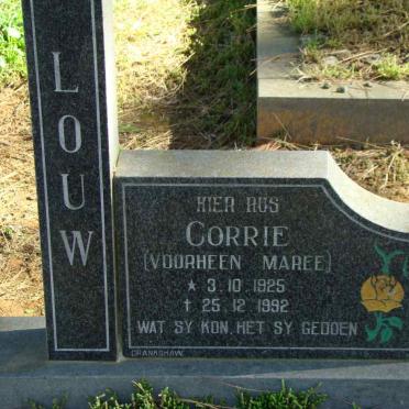 LOUW Corrie formerly MAREE 1925-1992