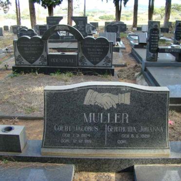 MULLER Coert Jacobus 1924-1981 &amp; Gertruida Johanna 1928-