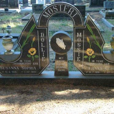 MOSTERT Frans George 1931-1983 &amp; Susanna Sophia 1934-1993