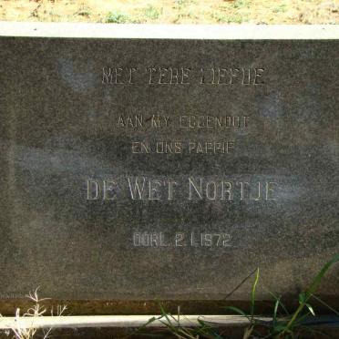 NORTJE de Wet -1972