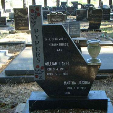 PYPERS William Daniel 1938-1985 &amp; Martha Jacoba 1941-