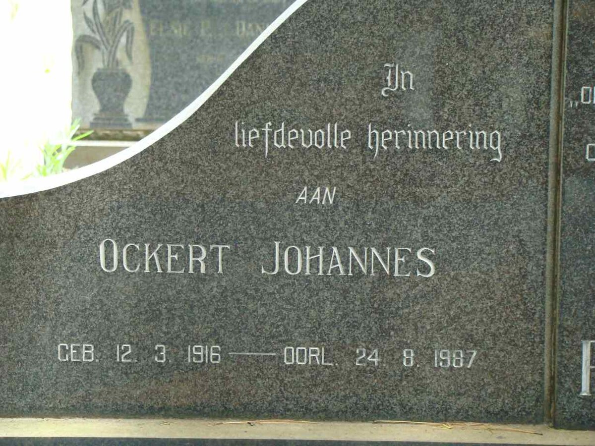 POTGIETER Ockert Johannes 1916-1987