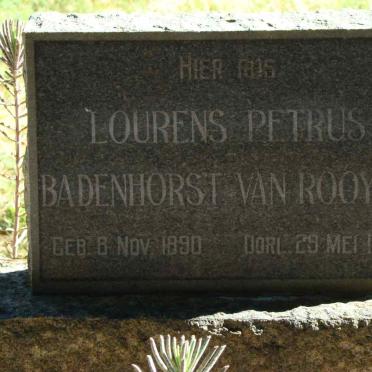 ROOYEN Lourens Petrus Badenhorst, van 1890-1963