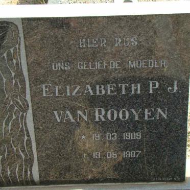 ROOYEN Elizabeth P.J., van 1909-1987