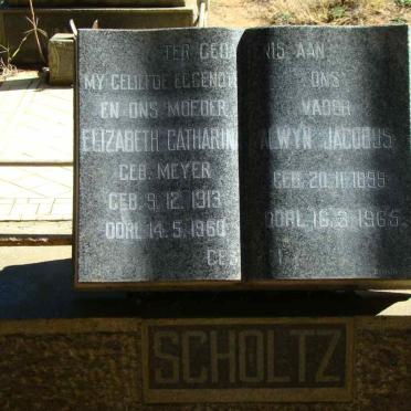 SCHOLTZ Alwyn Jacobus 1899-1965 &amp; Elizabeth Catharina MEYER 1913-1960