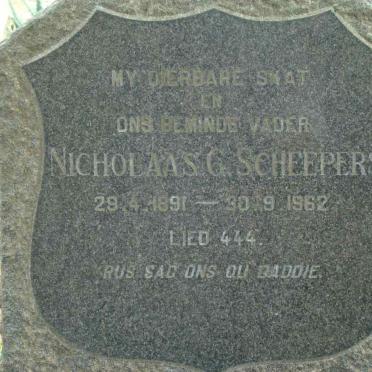 SCHEEPERS Nicolaas G. 1897-1962