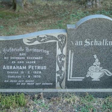SCHALKWYK Abraham Petrus, van 1928-1975