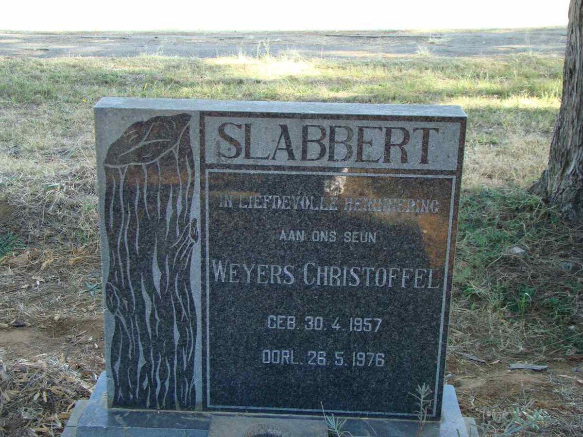 SLABBERT Weyers Christoffel 1957-1976