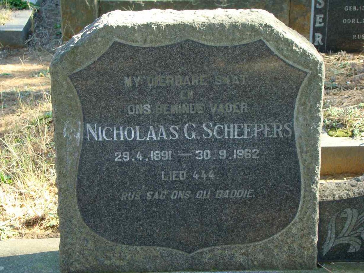 SCHEEPERS Nicholaas G. 1891-1962