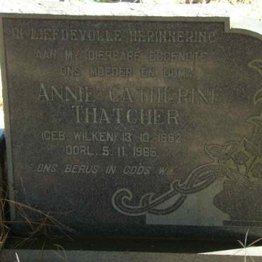 THATCHER Annie Catherine nee WILKEN 1882-1965