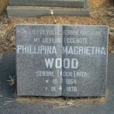 WOOD Phillipina Magrietha nee KOCH 1954-1978