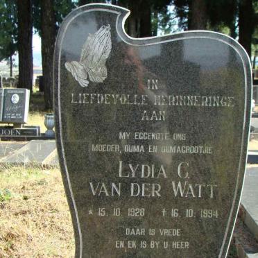 WATT Lydia C., van der 1928-1994