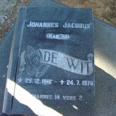 WIT Johannes Jacobus, de 1913-1976