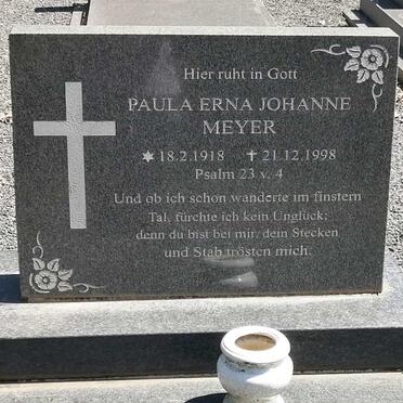 MEYER Paula Erna Johanne 1918-1998