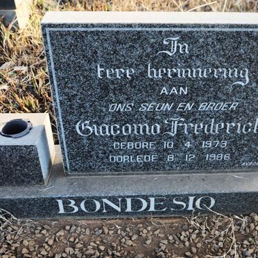 BONDESIO Ciacomo Frederick 1973-1986